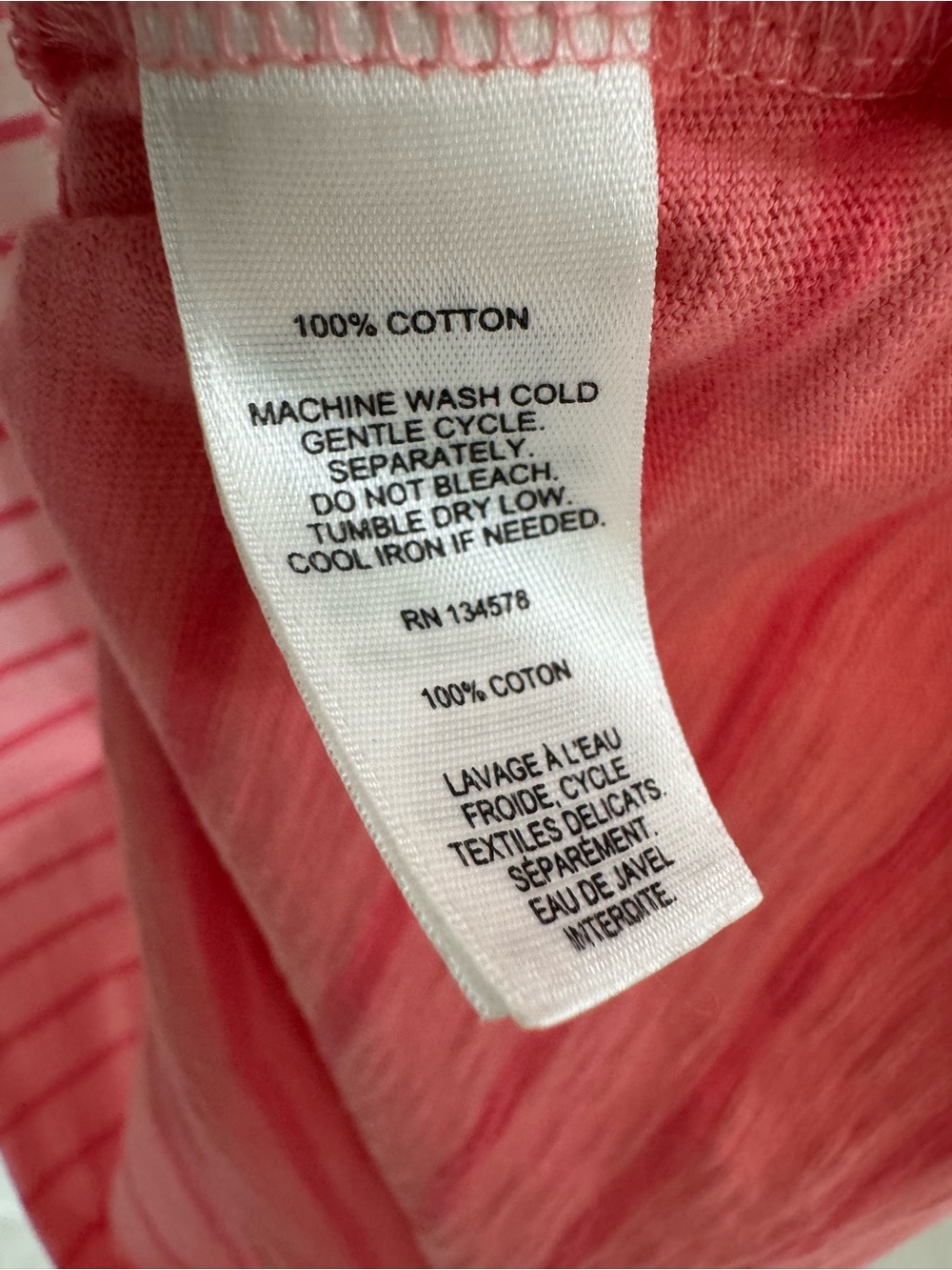 Vineyard Vines Cotton Mini T Shirt Dress Pink White Stripe Ombre Preppy XS - Picture 7 of 7